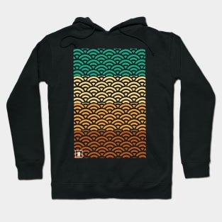 Retro Japanese Clouds Pattern Hoodie